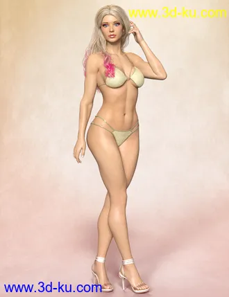 3D打印模型Wrestling Goddess Outfit and Hair for Genesis 8 and Genesis 8.1 Females的图片