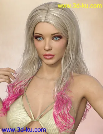 3D打印模型Wrestling Goddess Outfit and Hair for Genesis 8 and Genesis 8.1 Females的图片