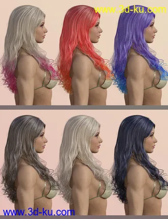 3D打印模型Wrestling Goddess Outfit and Hair for Genesis 8 and Genesis 8.1 Females的图片