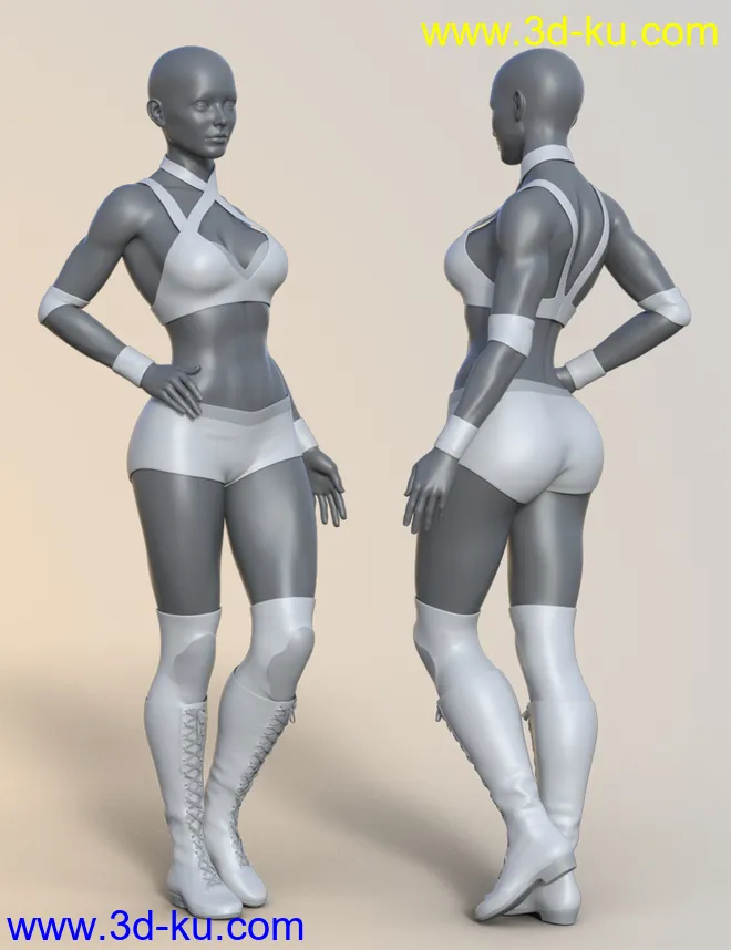 Wrestling Goddess Outfit and Hair for Genesis 8 and Genesis 8.1 Females模型的图片15