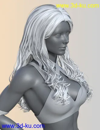 3D打印模型Wrestling Goddess Outfit and Hair for Genesis 8 and Genesis 8.1 Females的图片