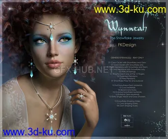 3D打印模型Wynntah Snowflake Jewelry的图片