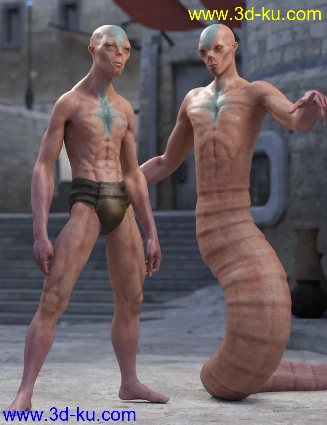 Wyrm Man for Genesis 8 Male模型的图片3