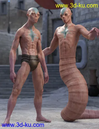 3D打印模型Wyrm Man for Genesis 8 Male的图片