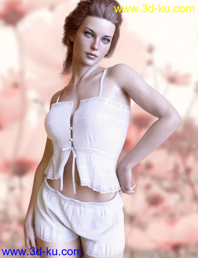 X-dForce Fashion Lace Details Set for Genesis 8 and 8.1 Females模型的图片1