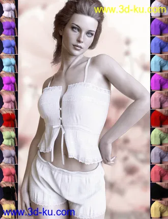 3D打印模型X-dForce Fashion Lace Details Set for Genesis 8 and 8.1 Females的图片