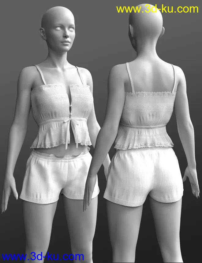 X-dForce Fashion Lace Details Set for Genesis 8 and 8.1 Females模型的图片5