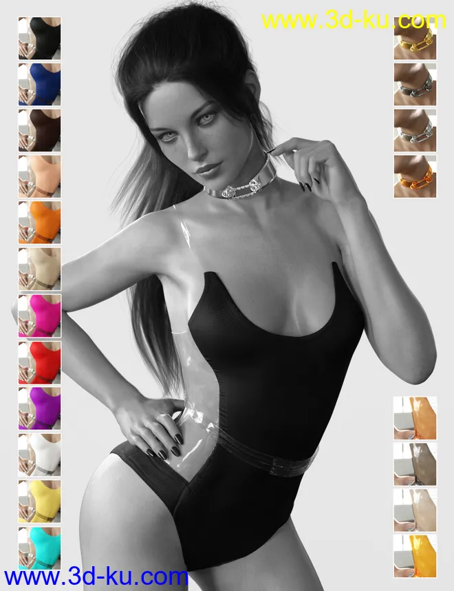 X-Fashion Andromeda Bodysuit for Genesis 8 Female(s)模型的图片6