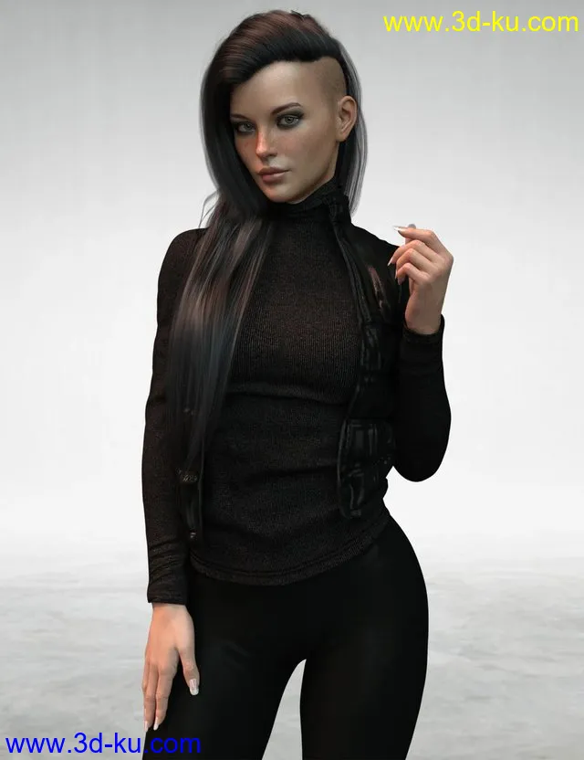 X-Fashion Autumn Winter Outfit for Genesis 8 Females模型的图片1