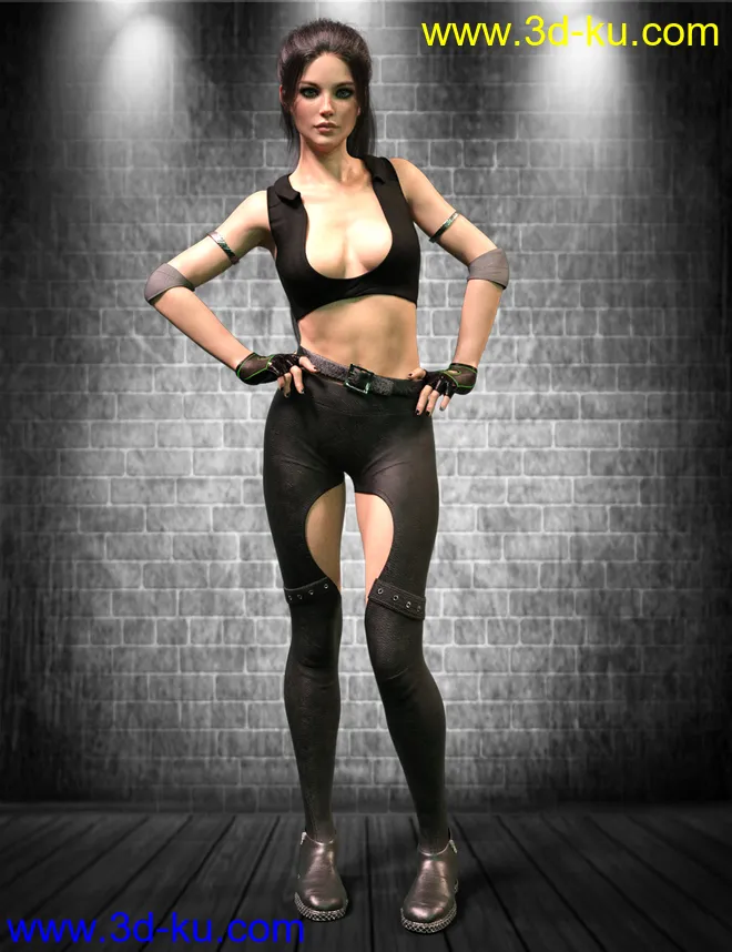 X-Fashion Combat Outfit for Genesis 8 Female(s)模型的图片1