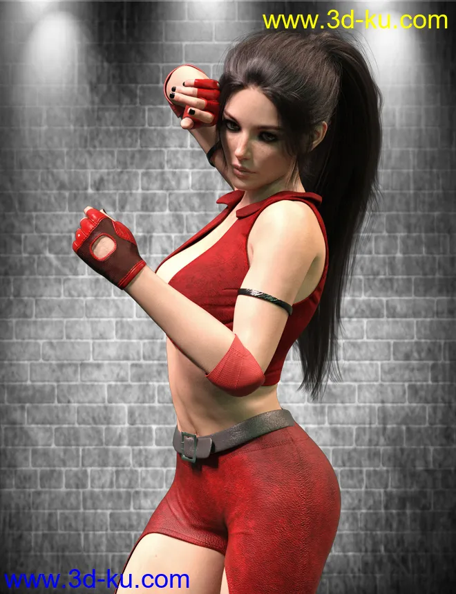 X-Fashion Combat Outfit for Genesis 8 Female(s)模型的图片2