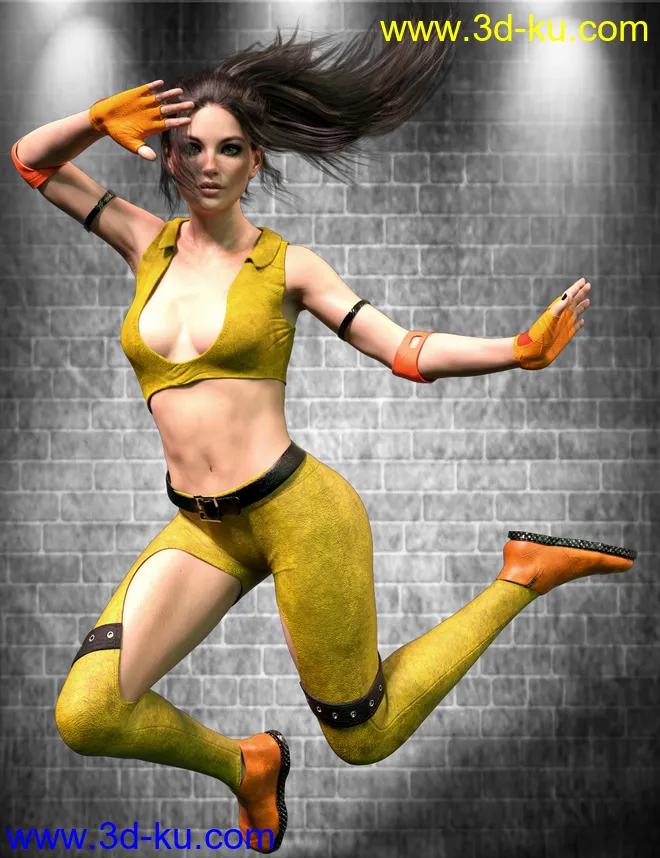 X-Fashion Combat Outfit for Genesis 8 Female(s)模型的图片3