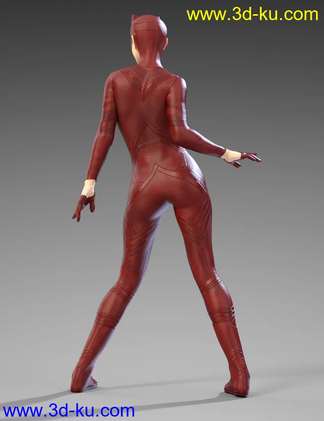 X-Fashion Dark Cat Outfit for Genesis 8 Female(s)模型的图片3