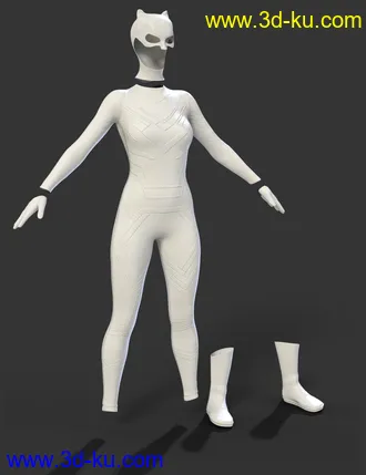 3D打印模型X-Fashion Dark Cat Outfit for Genesis 8 Female(s)的图片