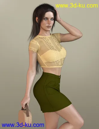 3D打印模型X-Fashion Delicate Touch Outfit for Genesis 8 Female(s)的图片