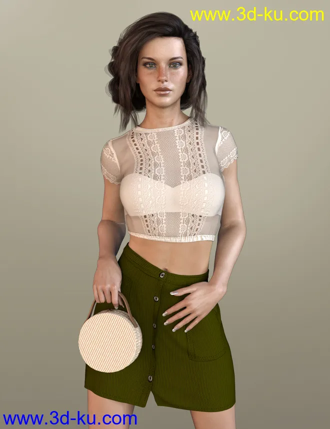 X-Fashion Delicate Touch Outfit for Genesis 8 Female(s)模型的图片2