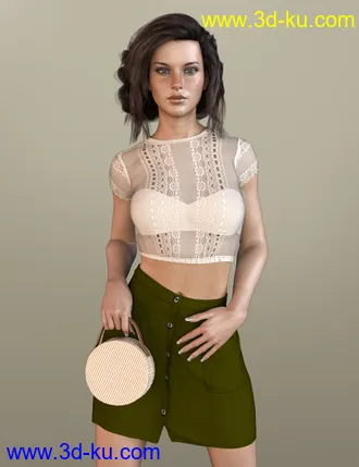 3D打印模型X-Fashion Delicate Touch Outfit for Genesis 8 Female(s)的图片