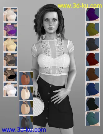 3D打印模型X-Fashion Delicate Touch Outfit for Genesis 8 Female(s)的图片