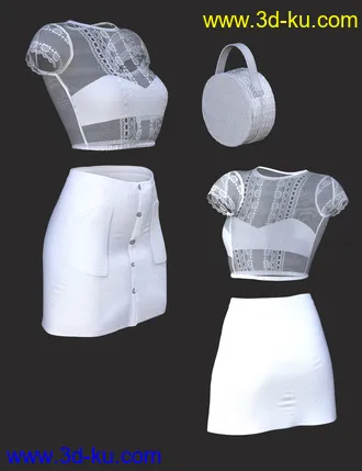 3D打印模型X-Fashion Delicate Touch Outfit for Genesis 8 Female(s)的图片