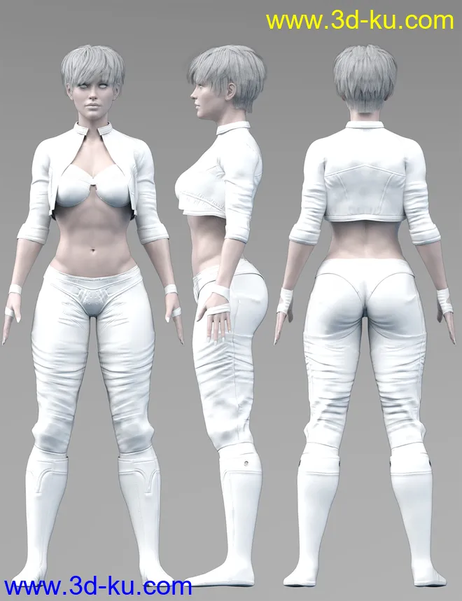 X-Fashion Intrigue Outfit for Genesis 8 Female(s)模型的图片4