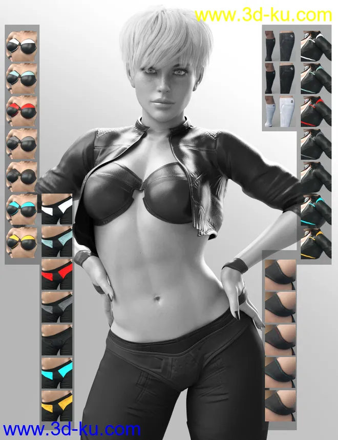 X-Fashion Intrigue Outfit for Genesis 8 Female(s)模型的图片5