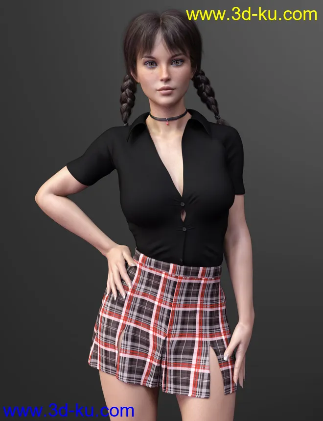 X-Fashion Uniform 05 for Genesis 8 Female(s)模型的图片2