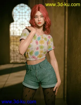 3D打印模型Ye Jin Character and Hair for Genesis 8.1 Female的图片