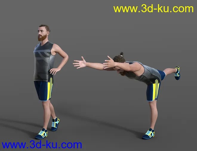 Yoga Animations for Genesis 8模型的图片6