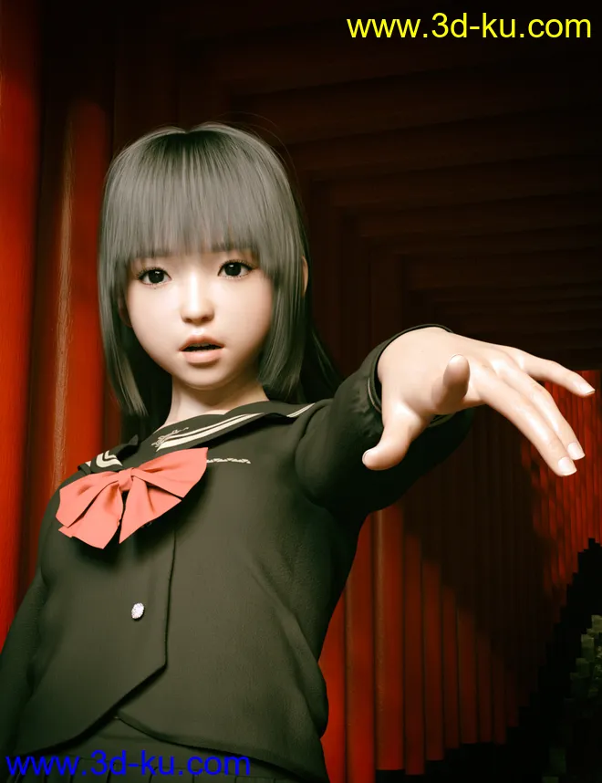 Yui Remake Character and Hair for Genesis 8.1 Female模型的图片1