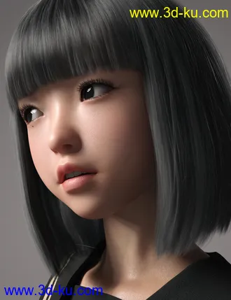 3D打印模型Yui Remake Character and Hair for Genesis 8.1 Female的图片