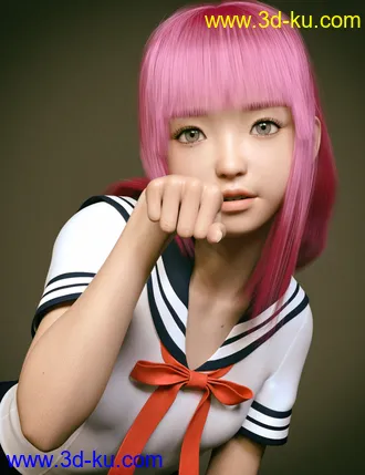 3D打印模型Yui Remake Character and Hair for Genesis 8.1 Female的图片