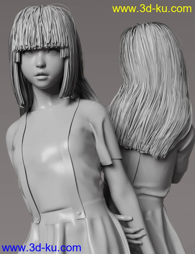 Yui Remake Character and Hair for Genesis 8.1 Female模型的图片9