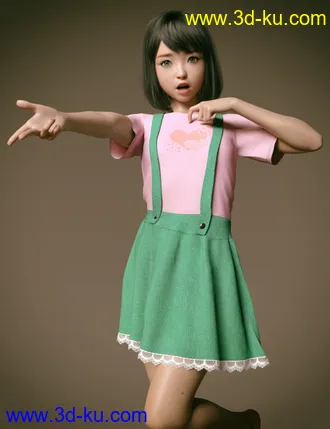 3D打印模型Yui Remake Character and Hair for Genesis 8.1 Female的图片