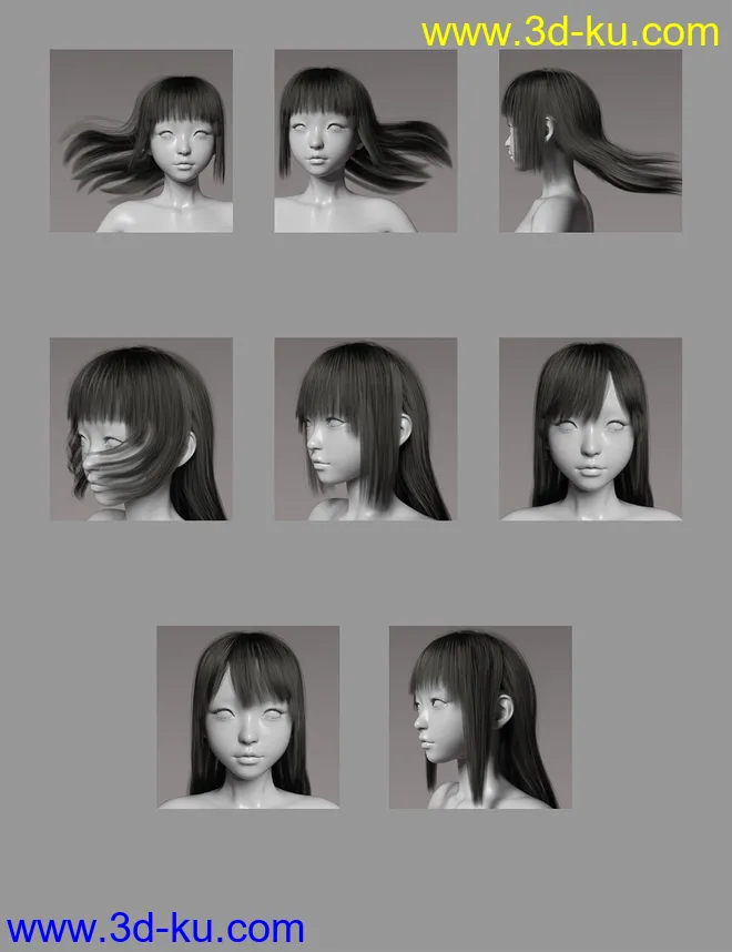 Yui Remake Character and Hair for Genesis 8.1 Female模型的图片13