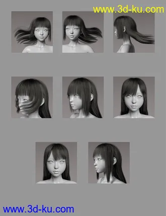 3D打印模型Yui Remake Character and Hair for Genesis 8.1 Female的图片