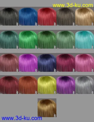 3D打印模型Yui Remake Character and Hair for Genesis 8.1 Female的图片