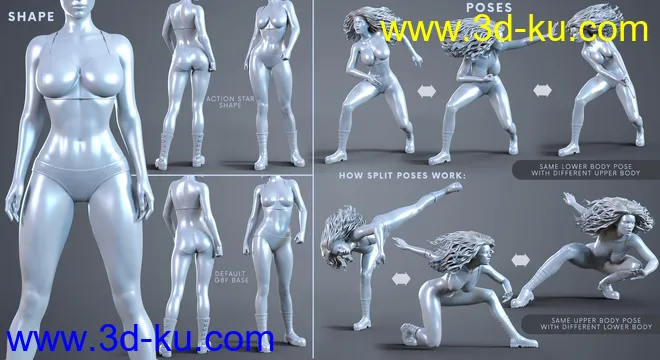Z All About Action Shape and Pose Mega Set模型的图片2