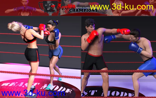 Z Boxing Champions Gloves and Poses模型的图片8