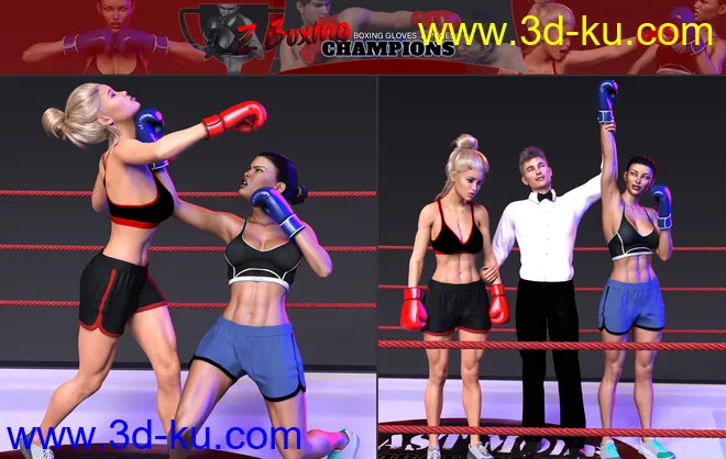 Z Boxing Champions Gloves and Poses模型的图片9