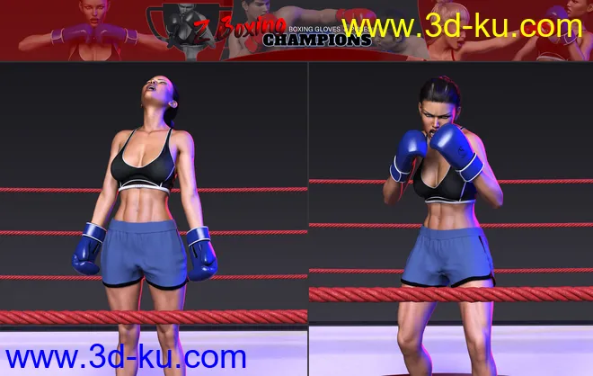Z Boxing Champions Gloves and Poses模型的图片11
