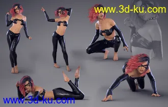 3D打印模型Z Cat Woman - Poses for Genesis 8 Female and Victoria 8的图片