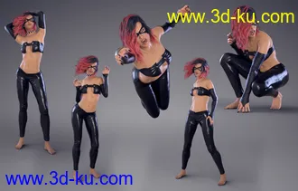 3D打印模型Z Cat Woman - Poses for Genesis 8 Female and Victoria 8的图片