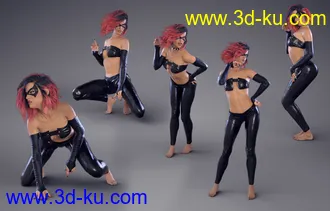 3D打印模型Z Cat Woman - Poses for Genesis 8 Female and Victoria 8的图片