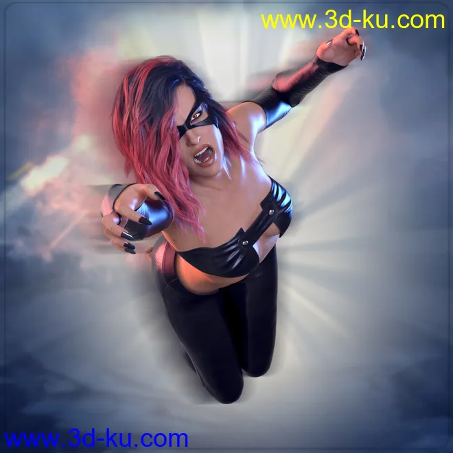 Z Cat Woman - Poses for Genesis 8 Female and Victoria 8模型的图片6