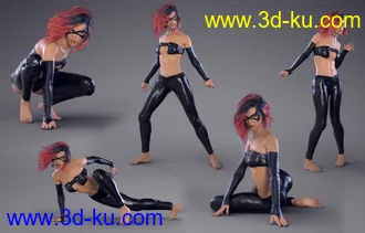 3D打印模型Z Cat Woman - Poses for Genesis 8 Female and Victoria 8的图片