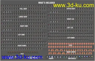 3D打印模型Z Clean and Fresh Prop and Pose Mega Set的图片
