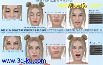 3D打印模型Z Colorful Emotions Mix and Match Expressions for Genesis 8.1 Female的图片
