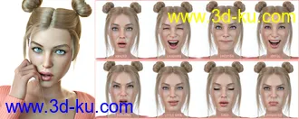 3D打印模型Z Colorful Emotions Mix and Match Expressions for Genesis 8.1 Female的图片