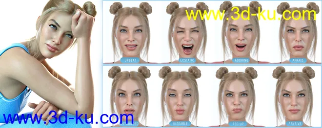 Z Colorful Emotions Mix and Match Expressions for Genesis 8.1 Female模型的图片7