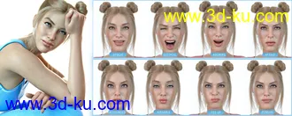 3D打印模型Z Colorful Emotions Mix and Match Expressions for Genesis 8.1 Female的图片